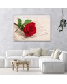 Rose on a note - Canvas print | FEEBY