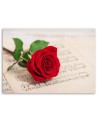 Rose on a note - Canvas print | FEEBY
