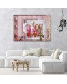 Pink vintage orchid - Modern Canvas painting for living room | FEEBY