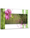 Orchid and bamboos abstract - Modern painting for living room | FEEBY
