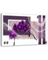 Purple orchid abstract - Modern painting for living room | FEEBY