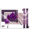 Purple orchid abstract - Modern painting for living room | FEEBY