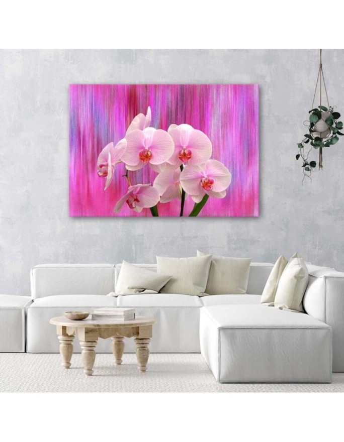 Orchids in purple and pink - Pictures on Canvas for the living room | FEEBY