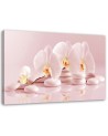 Wall art painting - Zen orchids in powder pink | FEEBY
