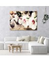 Canvas wall art painting - White zen orchids | FEEBY