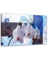 Canvas wall art painting - Blue orchid composition | FEEBY