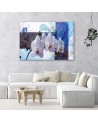Canvas wall art painting - Blue orchid composition | FEEBY