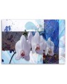 Canvas wall art painting - Blue orchid composition | FEEBY