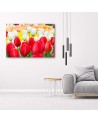 Modern Canvas painting for bedroom - Tulips in a meadow | FEEBY