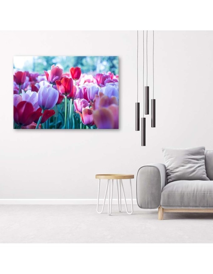 Modern canvas painting - Meadow full of tulips | FEEBY