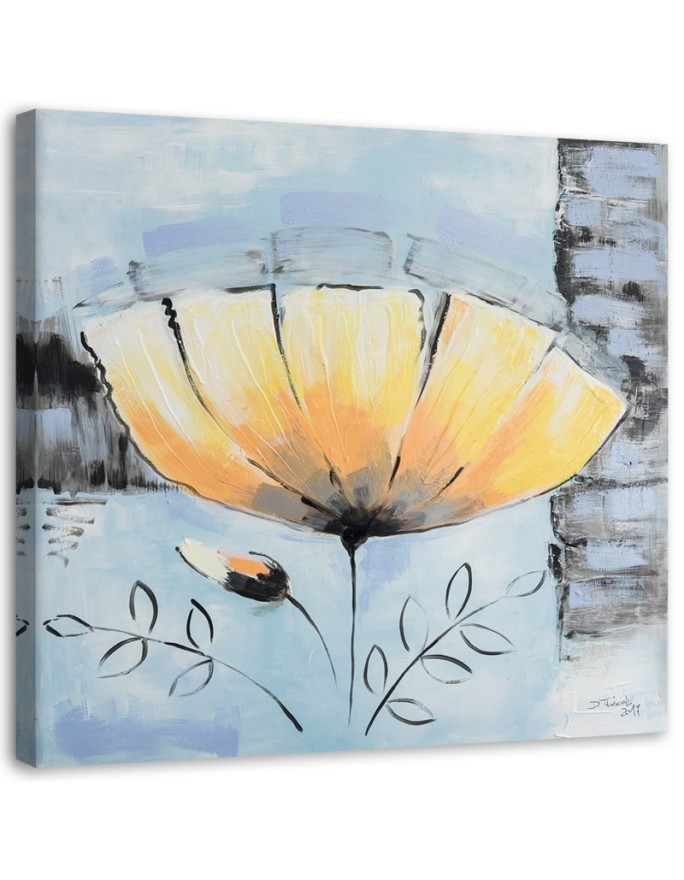 Canvas prints for bedroom - Yellow flower shabby chic | FEEBY