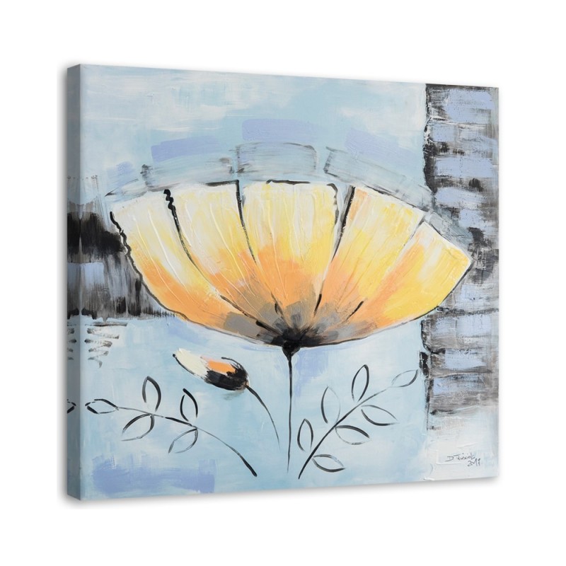 Canvas prints for bedroom - Yellow flower shabby chic | FEEBY