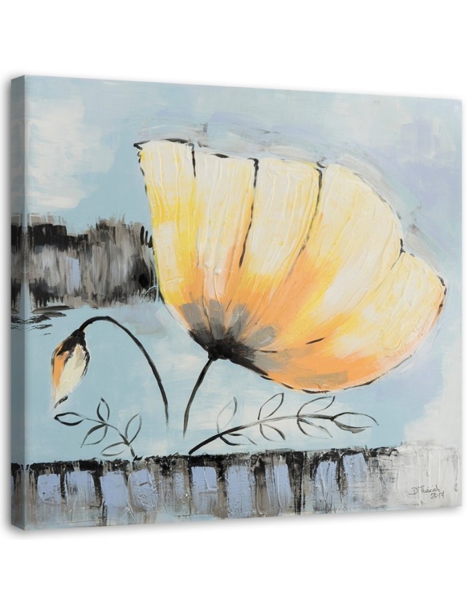 Canvas print - Painted yellow flower | FEEBY