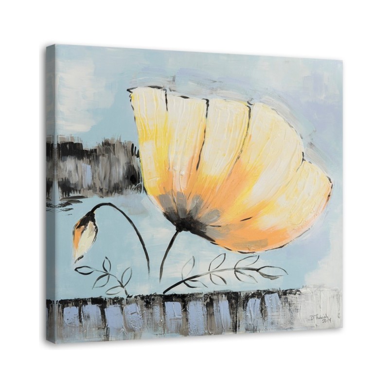 Canvas print - Painted yellow flower | FEEBY