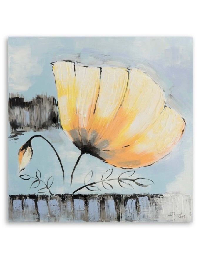 Canvas print - Painted yellow flower | FEEBY
