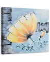 Canvas prints as hand-painted - Yellow flower shabby chic | FEEBY