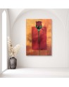Hand-painted red rose - Modern Canvas painting for the living room | FEEBY