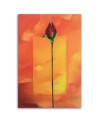 Red rose on orange background - Canvas painting | FEEBY