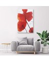 Red poppies on a light background - Canvas prints as hand painted | FEEBY