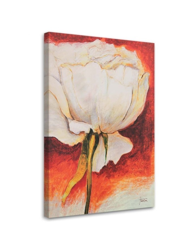 White peonies hand-painted - Hand-painted painting | FEEBY