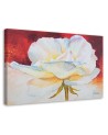 White peony flower - Hand-painted Canvas painting | FEEBY