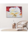 White peony flower - Hand-painted Canvas painting | FEEBY