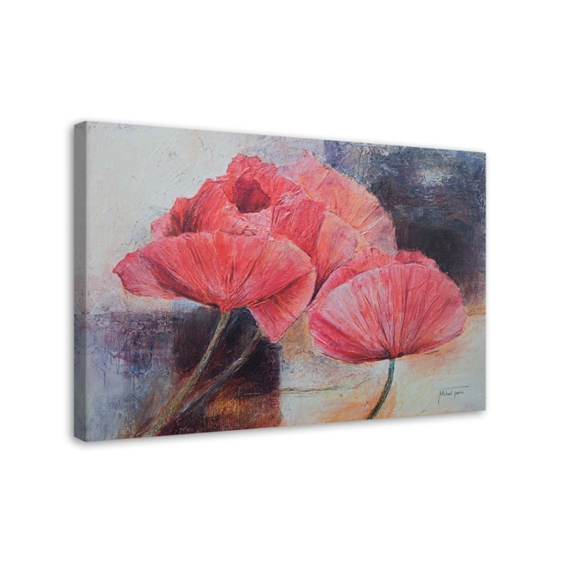 Red poppies nature flowers - Hand-painted Canvas painting | FEEBY
