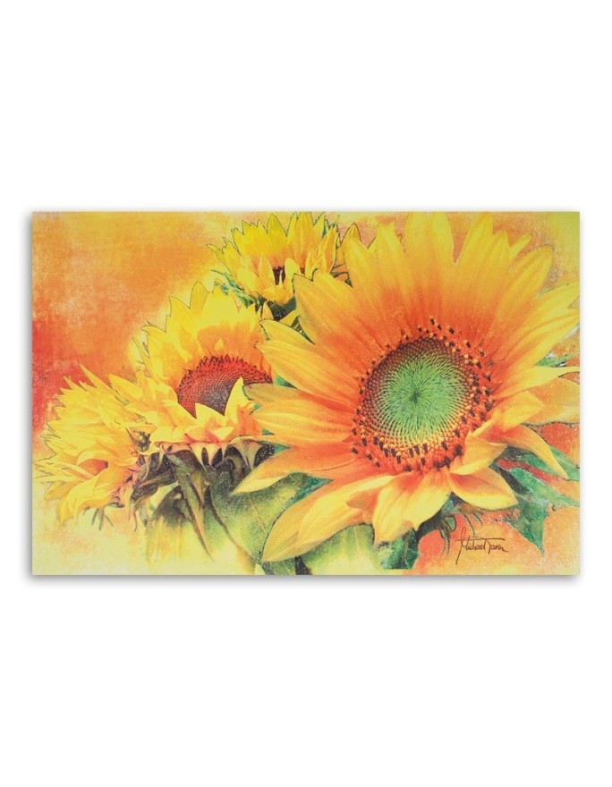 Canvas prints for living room - Painted sunflowers | FEEBY