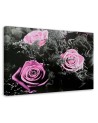 Canvas prints for living room - Pink rose flowers | FEEBY