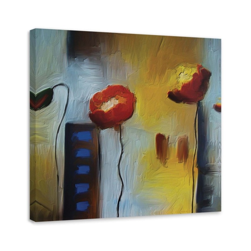 Hand-painted painting - Orange poppies | FEEBY