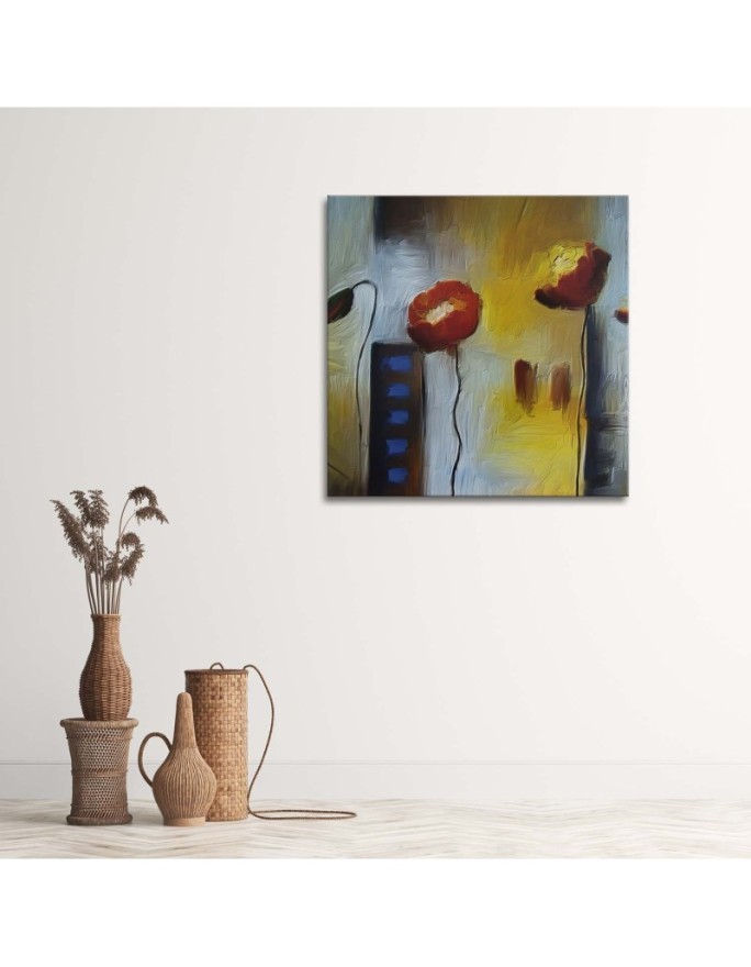 Hand-painted painting - Orange poppies | FEEBY