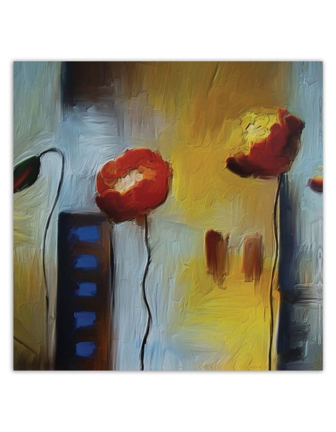 Hand-painted painting - Orange poppies | FEEBY