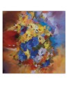 Hand-painted Canvas prints - Colourful flowers on a meadow | FEEBY