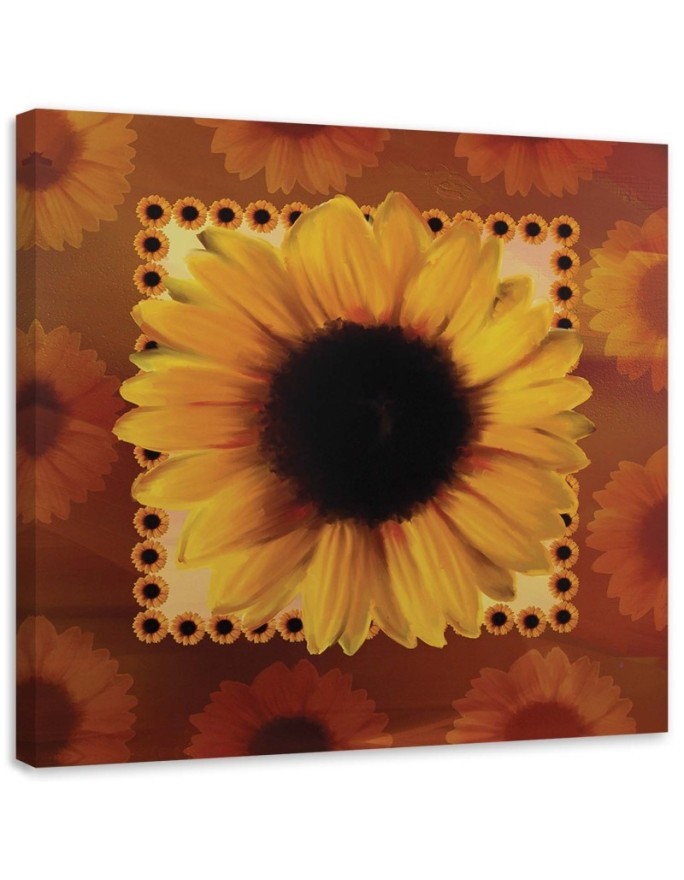 Hand-painted picture - Canvas painted sunflowers | FEEBY