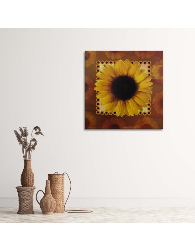 Hand-painted picture - Canvas painted sunflowers | FEEBY