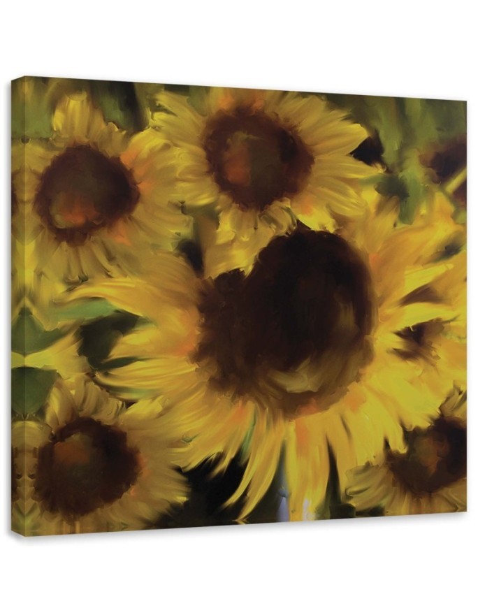Canvas prints for living room - Bouquet of yellow sunflowers | FEEBY
