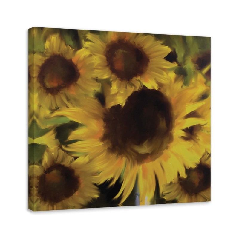 Canvas prints for living room - Bouquet of yellow sunflowers | FEEBY