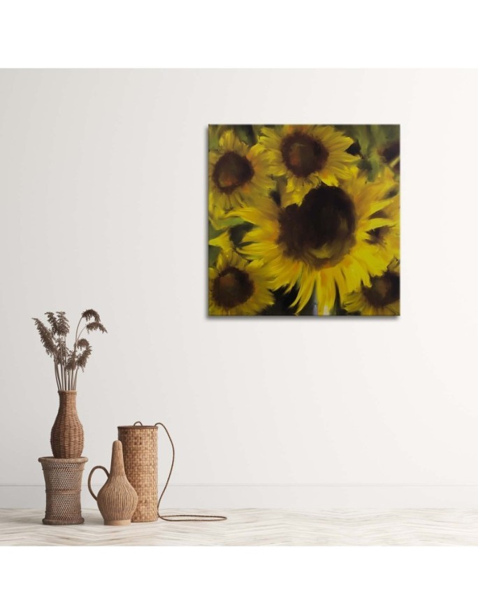 Canvas prints for living room - Bouquet of yellow sunflowers | FEEBY