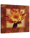 Canvas painting - Water lily on orange background | FEEBY