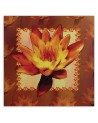 Canvas painting - Water lily on orange background | FEEBY