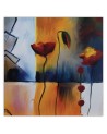 Painting for living room - Poppies abstract | FEEBY