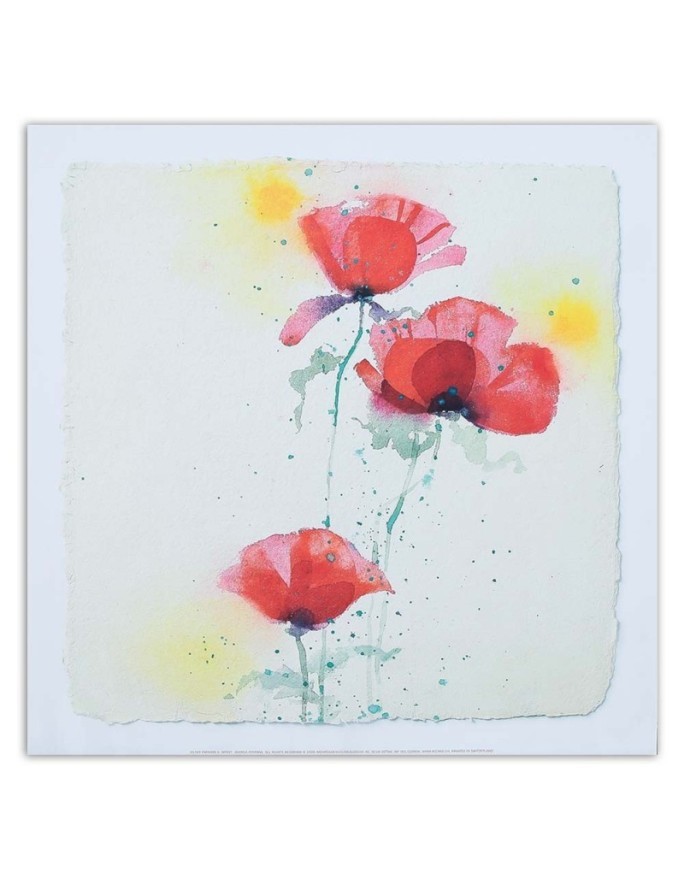 Canvas prints for living room - Painted red poppies | FEEBY