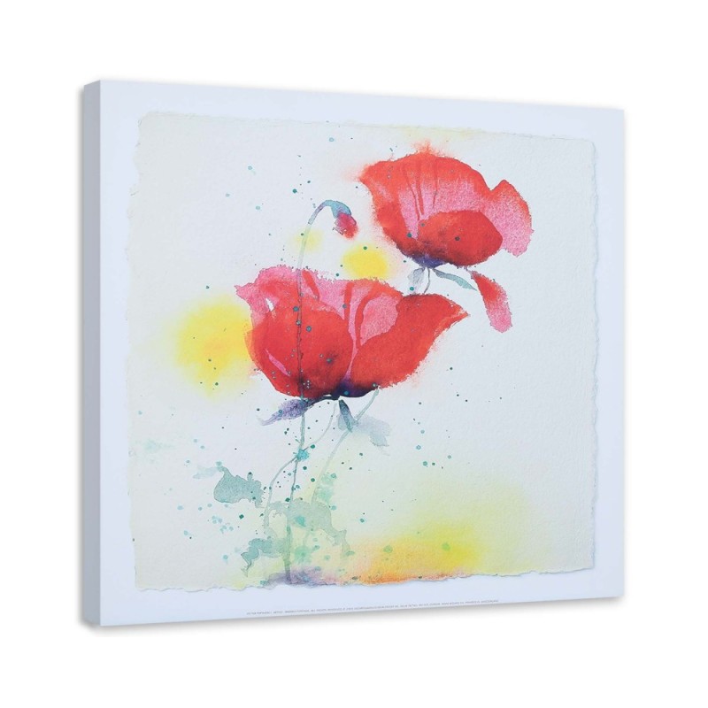 Canvas prints for living room - Painted red poppies | FEEBY