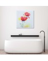 Canvas prints for living room - Painted red poppies | FEEBY