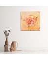 Painting for living room - Orange rose close-up | FEEBY