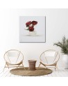 Painted painting - Red roses in a vase | FEEBY