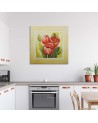 Red tulips - Flower Canvas painting | FEEBY