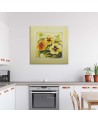 Painting on Canvas for living room - Yellow pansies flowers | FEEBY