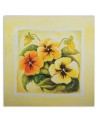 Painting on Canvas for living room - Yellow pansies flowers | FEEBY