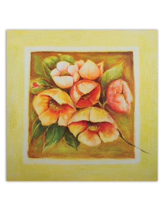 Hand-painted picture on Canvas - Flowers yellow bouquet | FEEBY